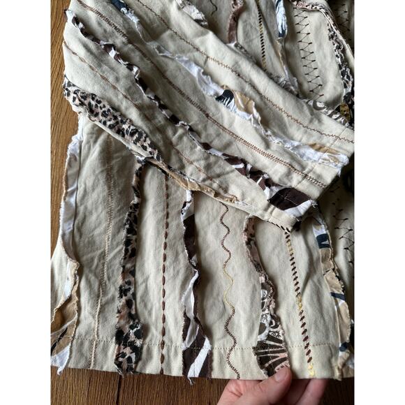 Life Style Boho Vtg Animal Print Jacket Size X Large - Picture 4 of 9